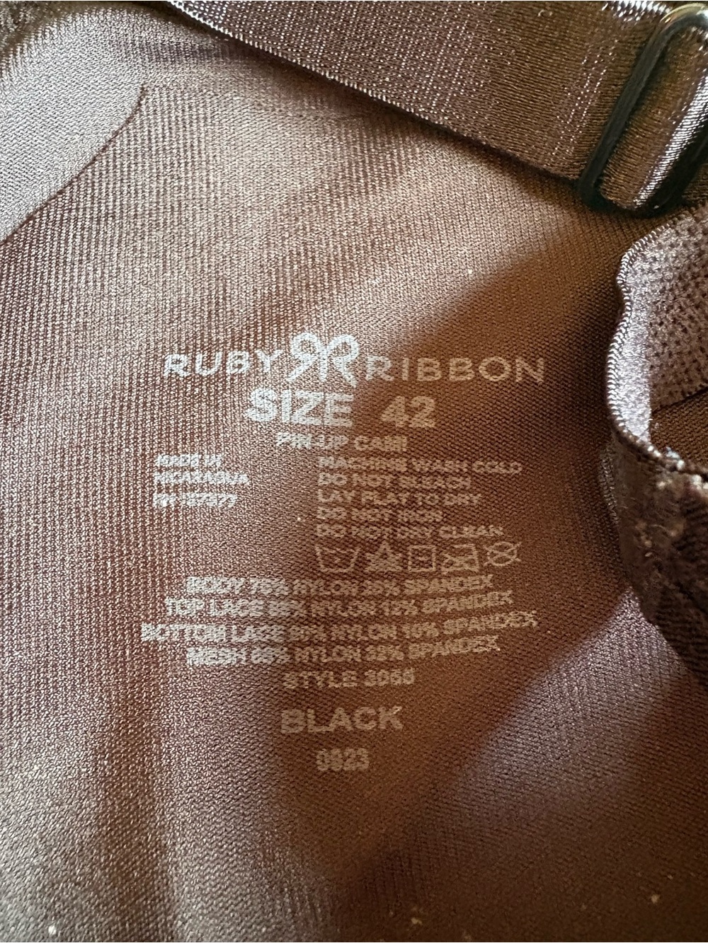 Ruby Ribbon Black  Cami - Picture 4 of 5